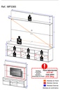 CENTRO ENTRETENIMIENTO  HOME THEATER MADRI NEGRO/BLANCO/NEGRO