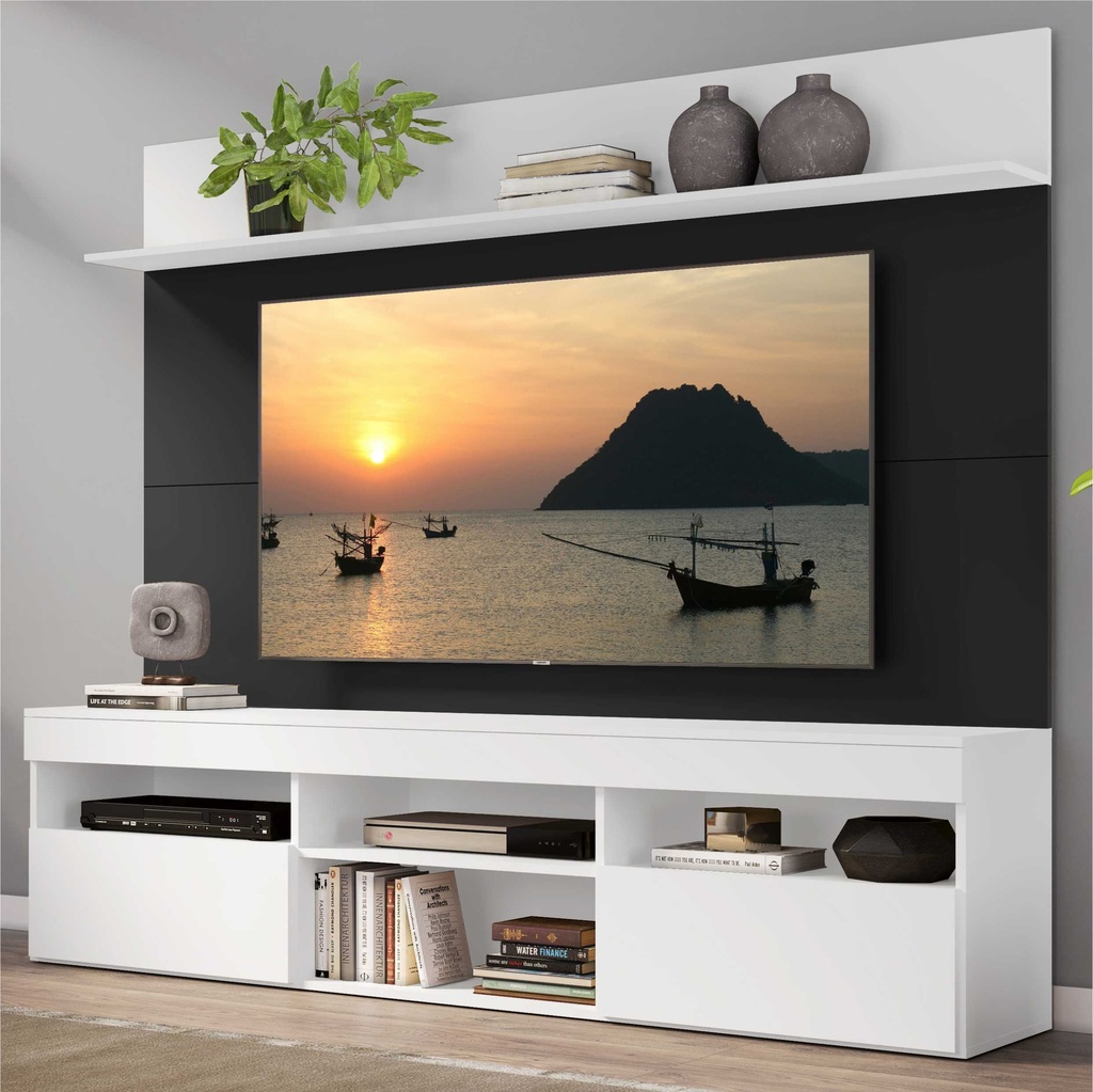 CENTRO ENTRETENIMIENTO HOME THEATER MADRI BLANCO/NEGRO/BLANCO