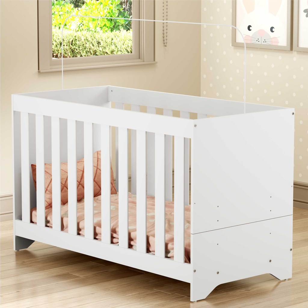 KIT CUNA 3X1 BLANCO + COLCHON 60 CM