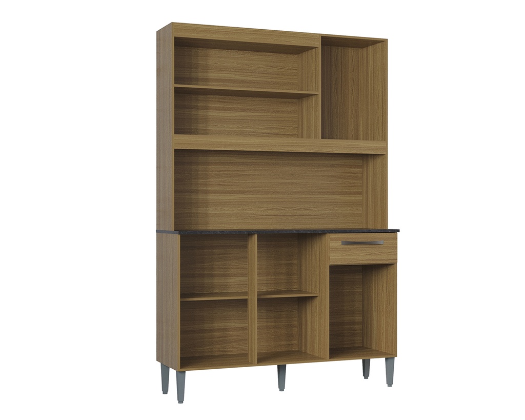 Alacena Mueble Auxiliar Cocina Livia 6 Puertas damasco