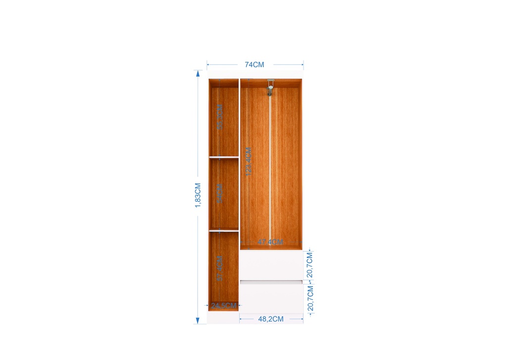 Closet O Armario Lisboa 3P 183*74* B