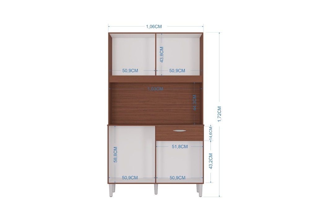 Alacena Cassia 8P 172*106*31H