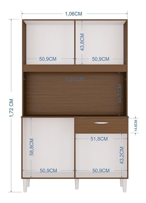 Alacena Cassia 8P 172*106*31C