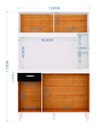 Alacena Duda 172*120*35 B/N