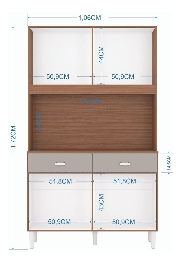 Alacena Manu 8P 172*106*31C
