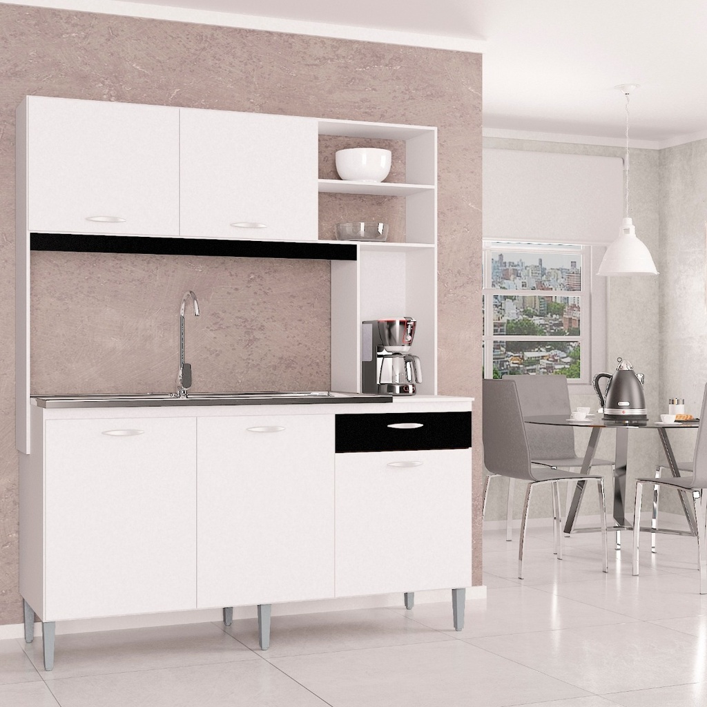 Cocina Fiorella 187*155*52 B/N