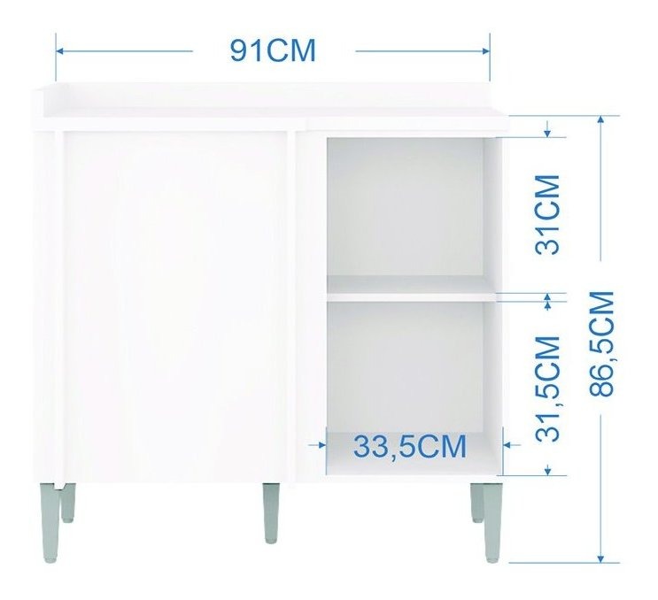 Mueble Inferior  Lat Capuchino Hueso
