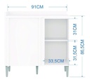 Mueble Inferior  Lat Capuchino Hueso