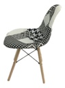 silla eames forrada gris con blanco