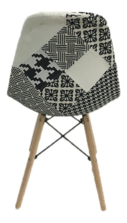 silla eames forrada gris con blanco