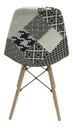 silla eames forrada gris con blanco
