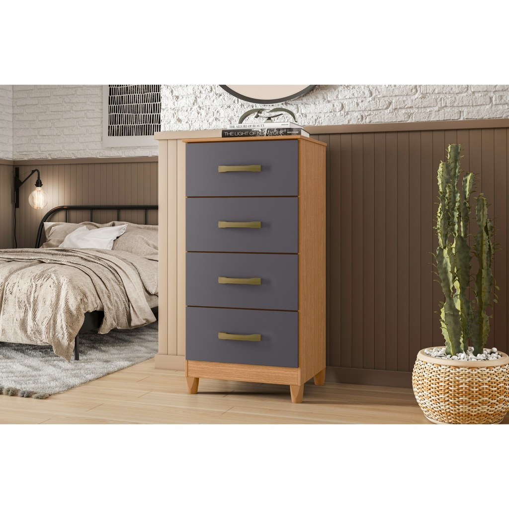 Comoda mobi 4 Cajones Negro