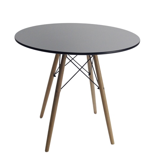 [100312] Mesa Eames Redonda Negra