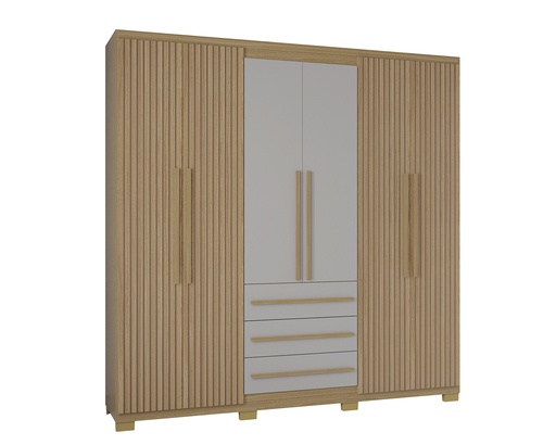 [100373] Closet 6P Amazonia Damasco/acanalado/Off White