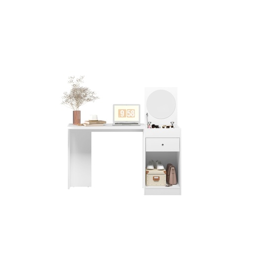 [100400] TOCADOR AKIVO CON ESPEJO BLANCO