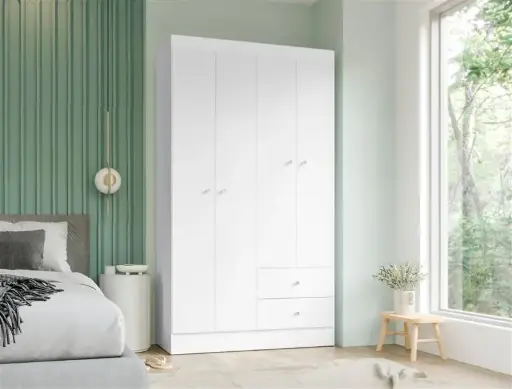 [100606] CLOSET VERSA BLANCO 4P 102 X 182 X 46.3 CM