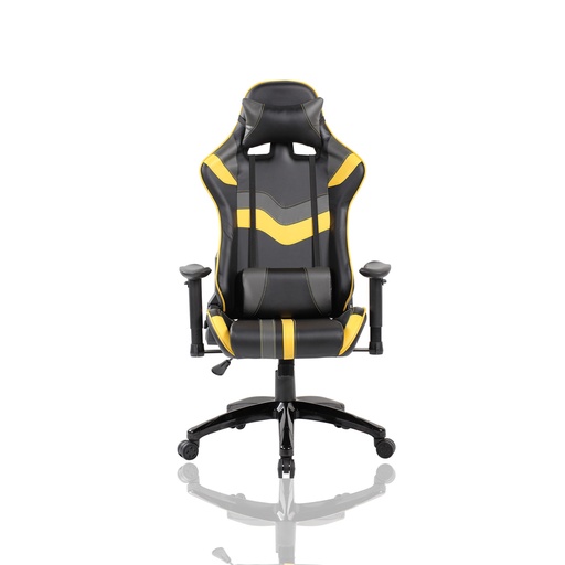 [100109] Silla Gamer Mortal Amarilla Gris Negro