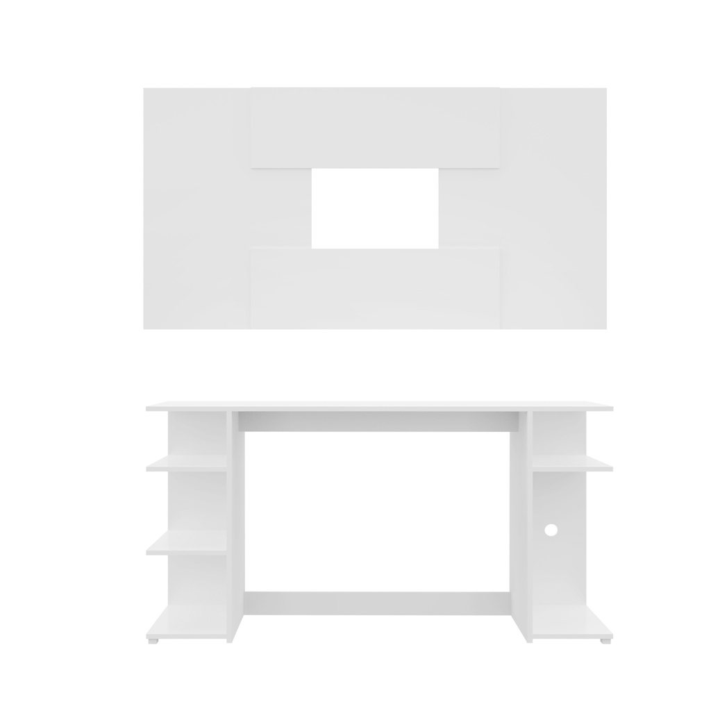 MESA GAMER BLANCO / PANEL TV 55 BLANCO