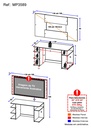 MESA GAMER BLANCO / PANEL TV 55 BLANCO