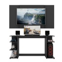 MESA GAMER NEGRO / PANEL TV 55 NEGRO