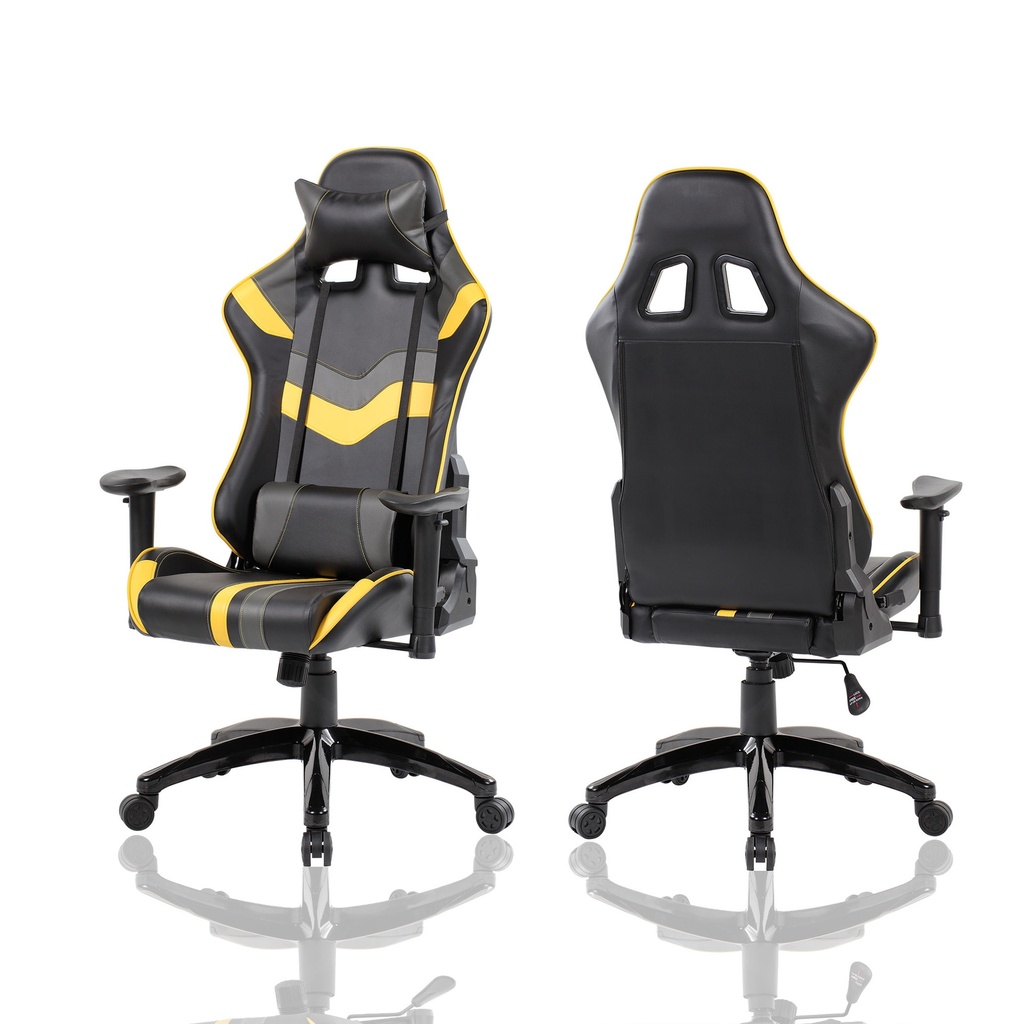 SILLA GAMER MORTAL (AMARILLO-NEGRO)