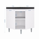 Mueble Esquinero Bruna Blanco