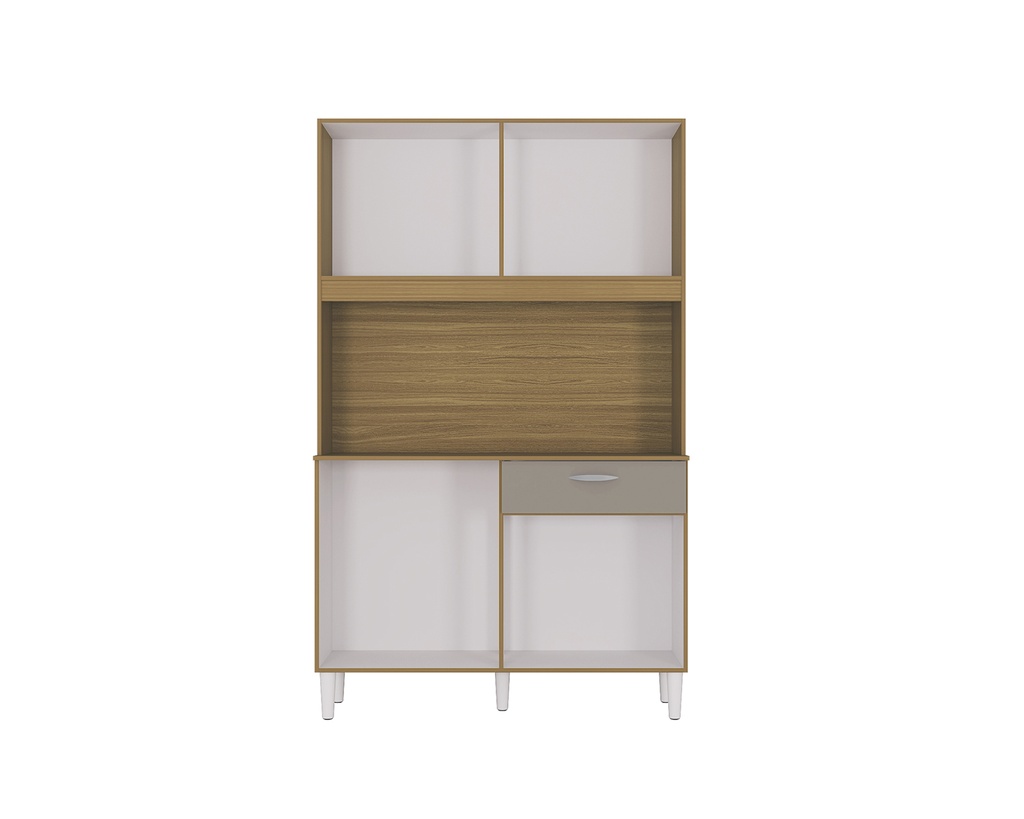 Alacena Cassia 8 Puertas Color Damasco / offwhite