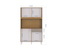 Alacena Cassia 8 Puertas Color Damasco / offwhite