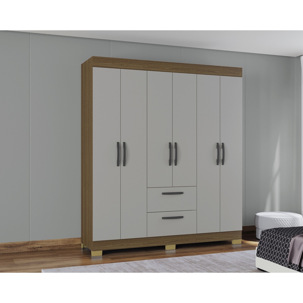 Closet Toquio 6p2c castaño / of white 