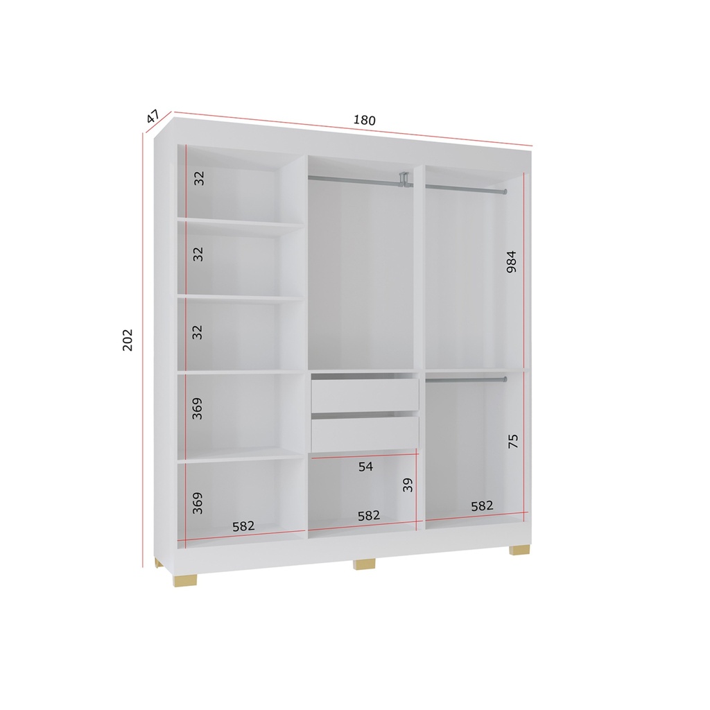 Closet 6p Barcelona Blanco