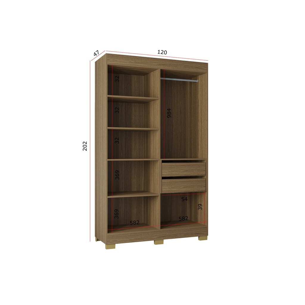 Closet 4P Barcelona Castaño 