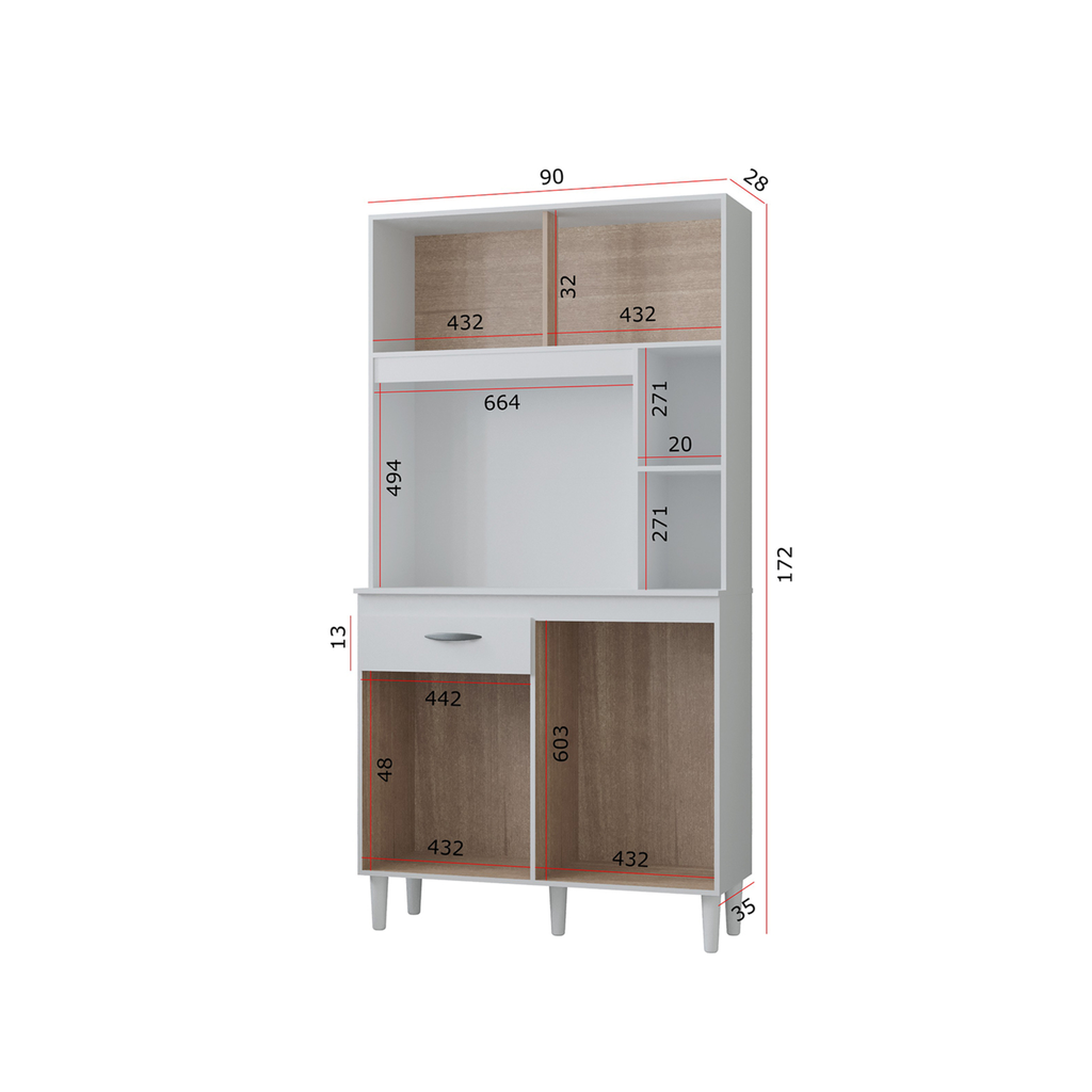 kit duda 90CM Blanco