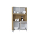 KIT CASSIA 8P Damasco/Acanalado/Off White 