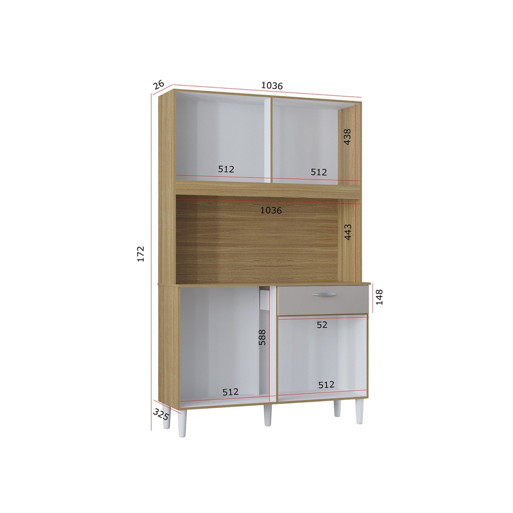 KIT CASSIA 8P Damasco/Acanalado/Off White 