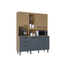 Cocina Catarina Damasco/Acanalado/Gris 