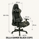 Silla Gamer Black cops