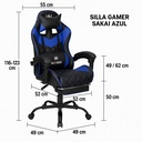 Silla Gamer Sakai Azul 