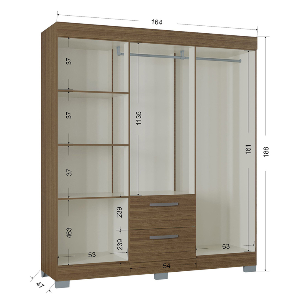Closet 6p Toquio Castaño