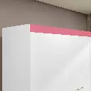 Roupeiro Versa 6P Rodaforro - branco - rosa.webp