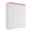 Roupeiro Versa 6P - Branco e Rosa - FI Perspectiva - E-Commerce.webp