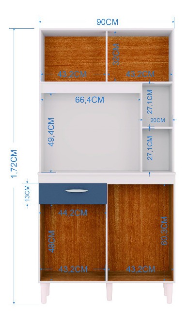 Alacena Auxiliar Duda 122*90* P