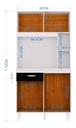 Alacena Duda 172*90*35 B/N