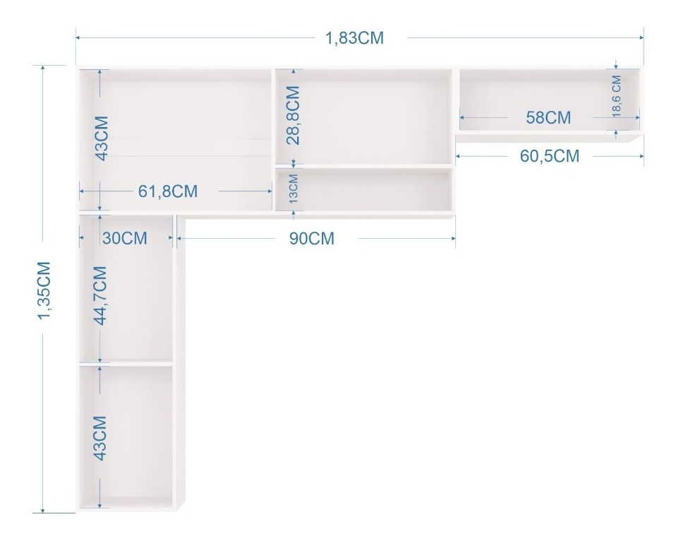 Mueble Aereo Anita 135*183 B/N