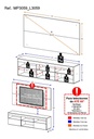 RACK CON PANEL FLORIDA TV 65  NEGRO TX 
