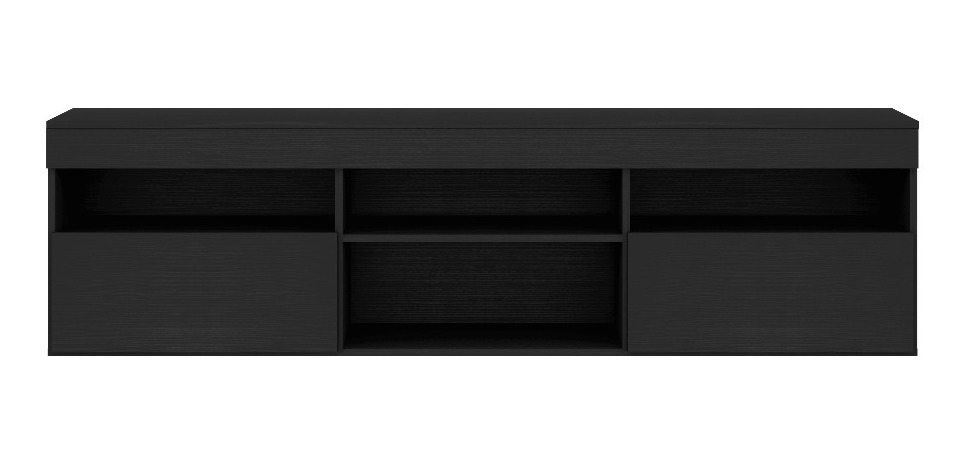 RACK PARIS CON DOS PUERTAS BASCULANTES, TV 65', NEGRO  
