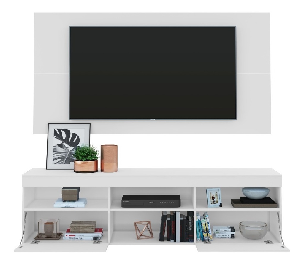 Rack + Panel California Para Tv Hasta de 65 Pulgadas BLANCO 
