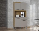 Alacena  Livia 4 Puertas Damaso/Offwhite