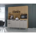 Alacena Elisa 180 Damasco/Acanalado/Off White 