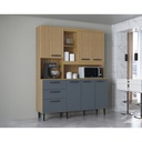 Cocina Catarina Damasco/Acanalado/Gris 