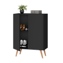 Zapatera Nina 2 Puertas Retro Color Negro - Cafe